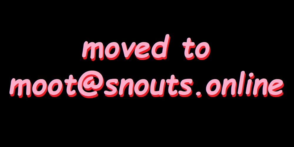 Mastodon banner for @Moot
