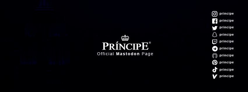 Mastodon banner for @principe