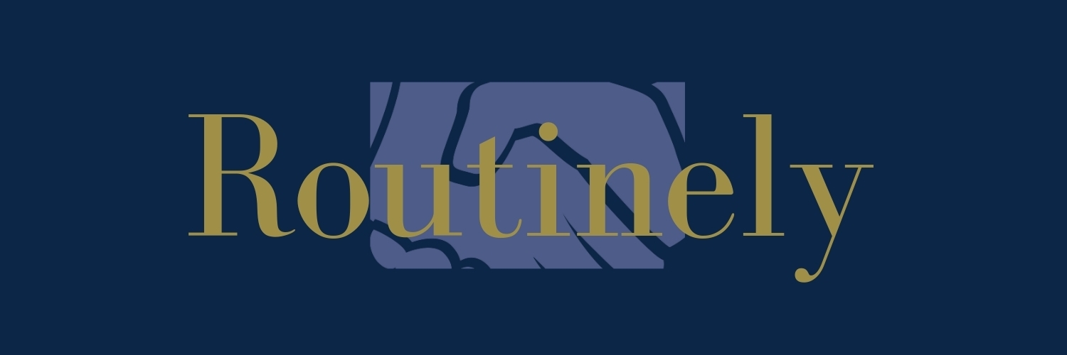 Mastodon banner for @routinely