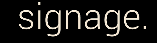 Mastodon banner for @signage