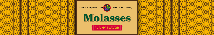 Mastodon banner for @molasses