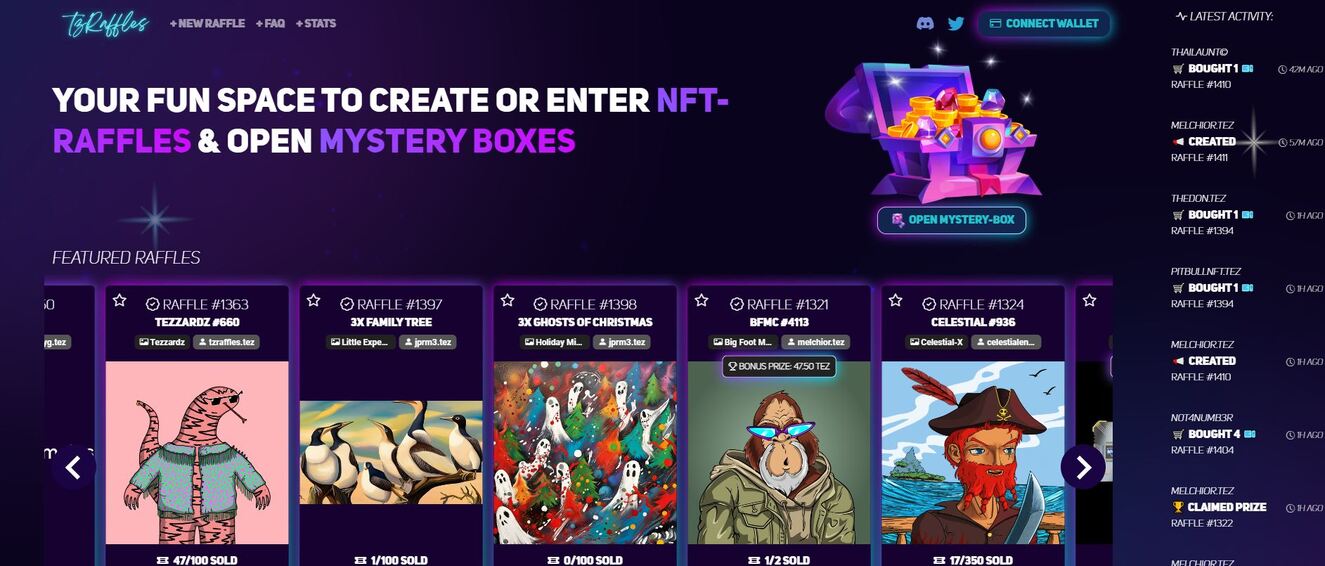 Mastodon banner for @raffle