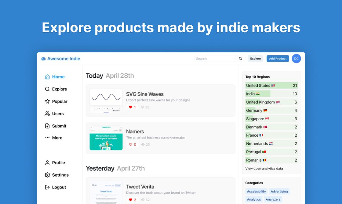 awesomeindie's profile header