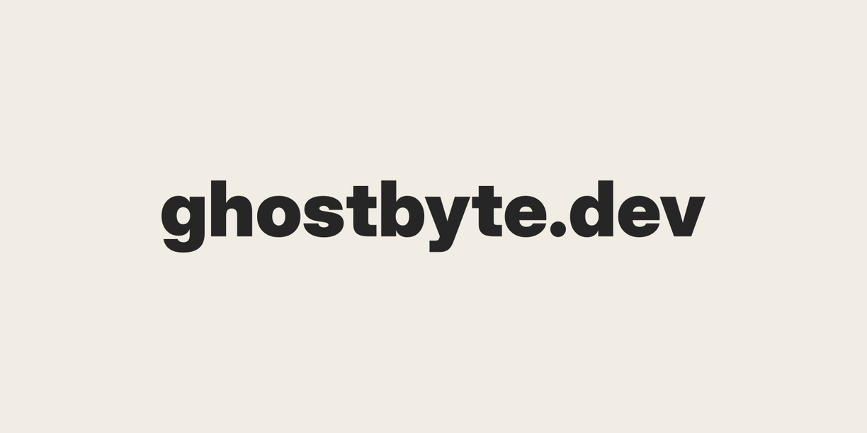 ghostbyte's profile header