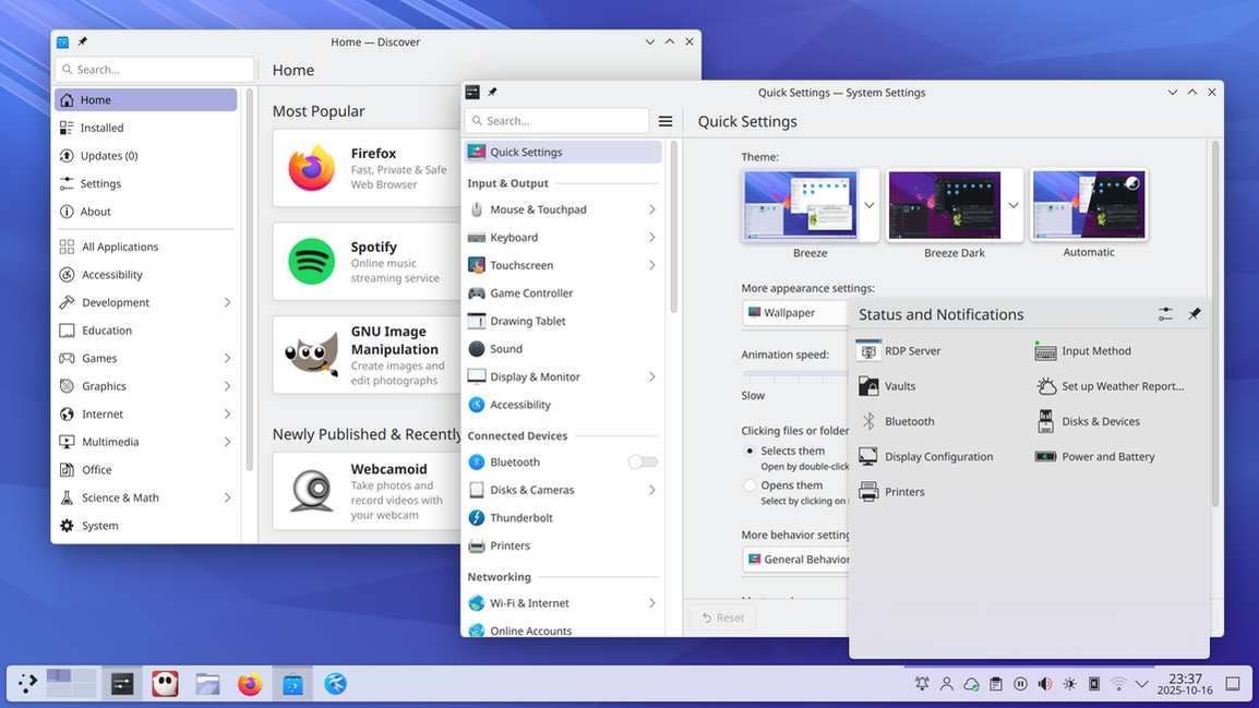 kde's profile header
