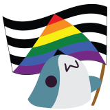 BlahajWavingAllyFlag