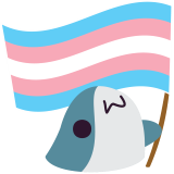 BlahajWavingTransFlag