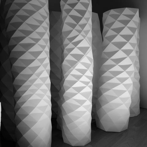 Troncs de papier plié
