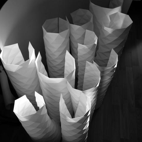 tube de papier plié