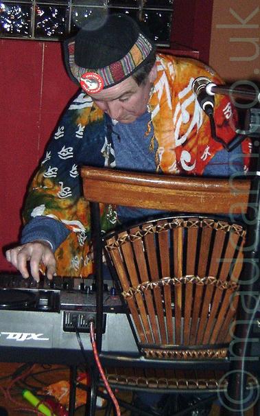 Man playing a keyboard.