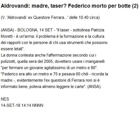 Patrizia Moretti: Un giovane agitatissimo di un metro e 90? "Federico era alto un metro e 75 e pesava 60 chili"