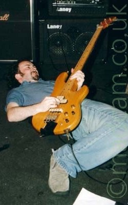 bassist falling on the floor