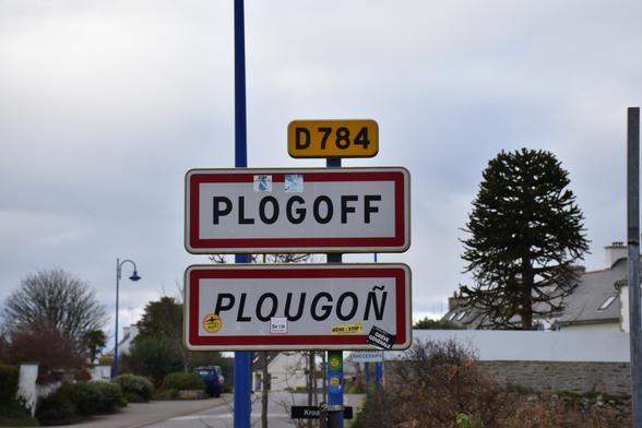 city limits sign for PLOGOFF