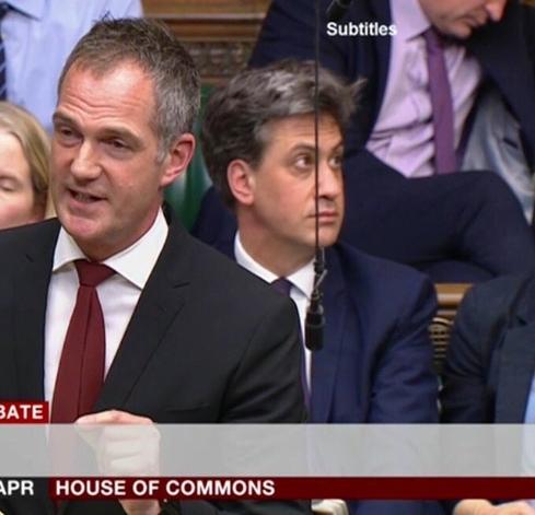 Ed Milliband looking left