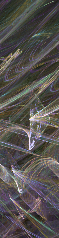 messy fractal made of mostly smoothly curved lines, that would repeat seamlessly if copies were tiled horizontally