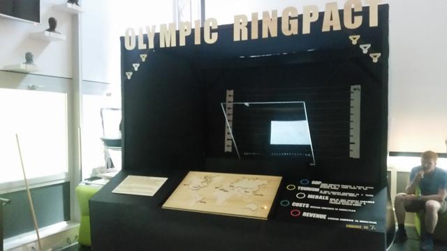 Installation to see and compare effects of olympics on countries