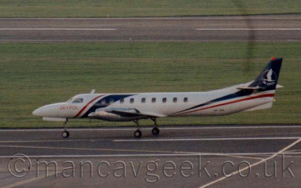Skypol SA227AC at Warsaw Airport, 1996