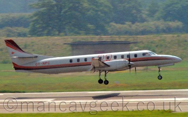 North Flying SA227 at Manchester Airport, late 1990s.