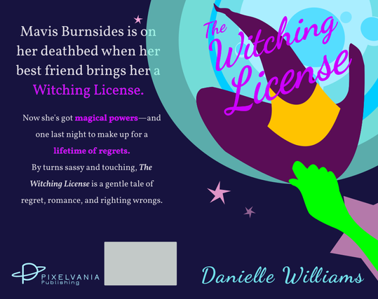 Another WITCHING LICENSE book cover WIP, with a darker hat and less composition thought