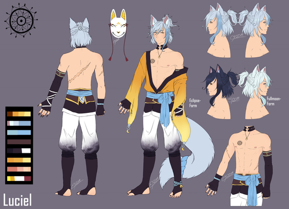 Fullbody Luciel, Front and backview
