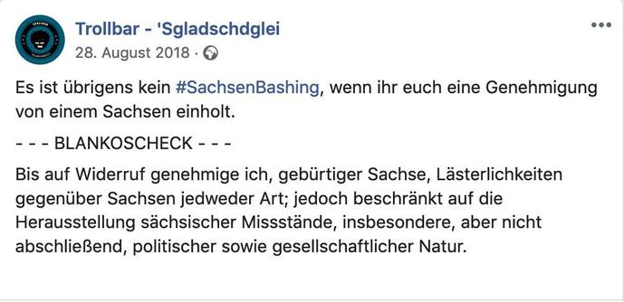 Blankoscheck Sachsen-Bashing