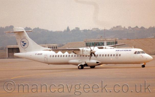 Air Littoral ATR72 at Lyon Airport, 1996.