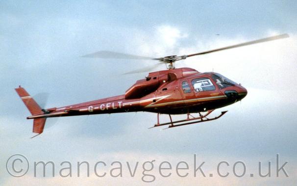 Aerospatiale AS355 at Barton Airport, 1990s.