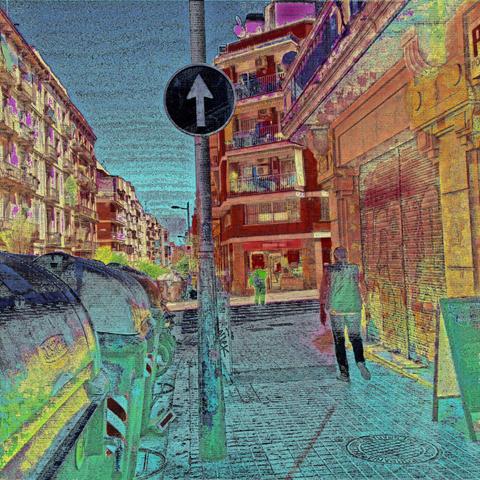 #ElPobleSec #SantsMontjuïc #Barcelona #Catalunya #España #Europe.

#StreetPhotography #Urban image made with a #LGK10 + #IMGEncode + #SonicVisualizer + The #GNUImageManipulationProgram.

CC BY-NC-ND 4.0
