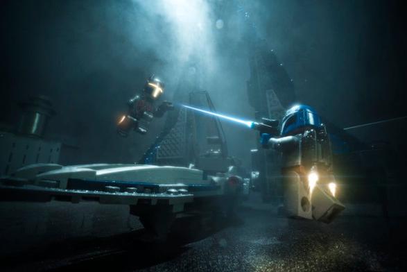 A Star Wars scene created with LEGO