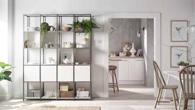 Shelved Modular Furniture used as decorative shelving