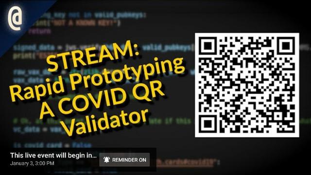 NCommander STREAM: Rapid Prototyping A COVID QR Validator. Watch: https://www.youtube.com/watch?v=0UViuzRhTN4