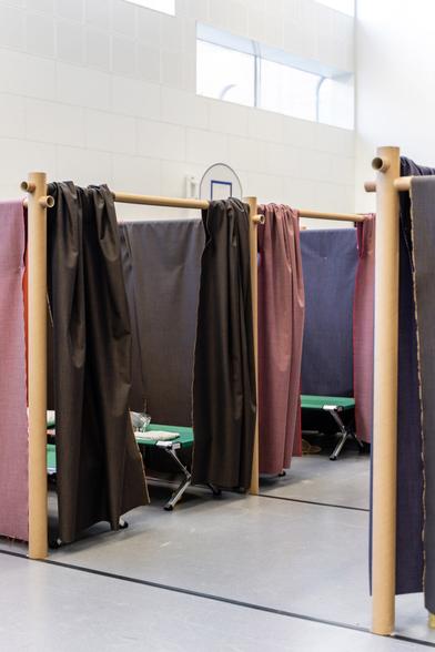 Refugee shelter for displaced Ukrainians