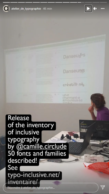 Slide présentant le site projetée au cours du workshop QUNI-licious