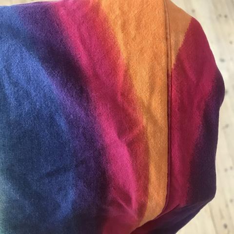 The outside of the new pillow cover.