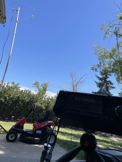 Icom IC-705 and 6M halo loop.