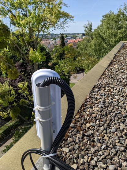 Richtfunk zum Rathaus, die Verbindung zum Internet und zum Rest des FF3L Netzes.