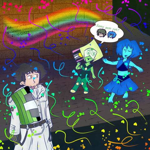I know Peridot, they have the same bob cut or almost similarity of tragedies (?) ^^;

Ps: it's not the very badly called Calarts style, it's more Christopher Hart's style