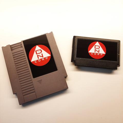Photo of two final What Remains cartridges. One for the NES and one for the Famicom.