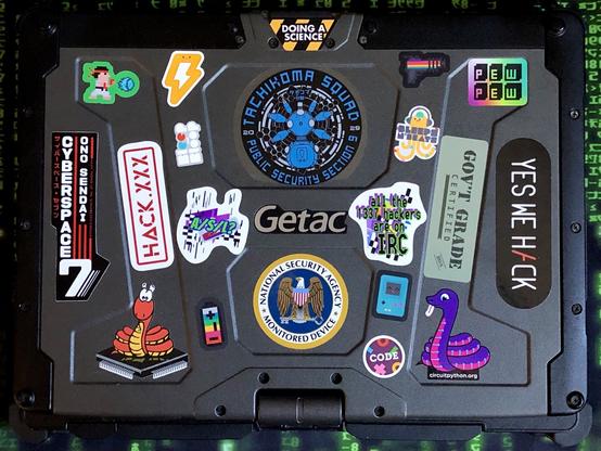 Getac Front panel and stickers