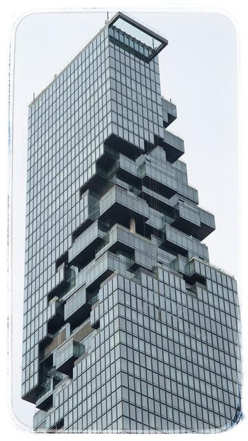 Mixed use King Power Mahanakhon มหานคร skyscraper building captured with Google Pixel 6 in Bangkok Thailand