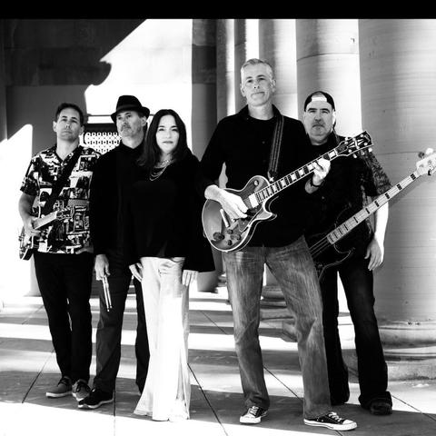 District 8 band portrait at Golden Gate Park band shell