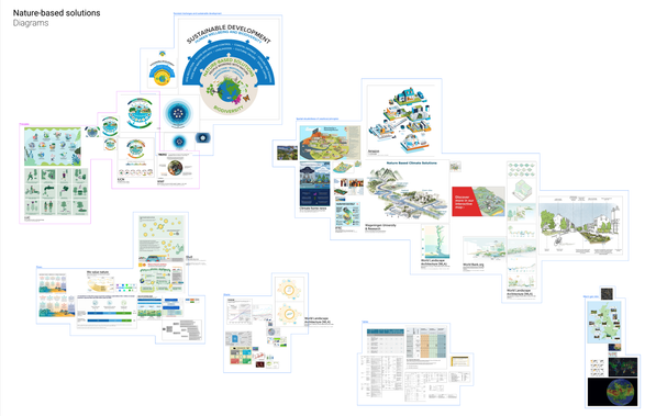 spread of diagrams of nature-based solutions from project on "mapping nature based solution" with global witness: https://publicdatalab.org/projects/nature-based-solutions/