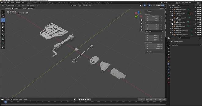 Greebles: pipes/ random technical shapes