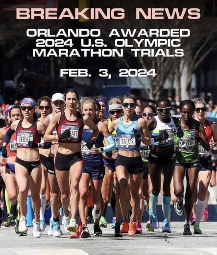 Elite runners start a race.