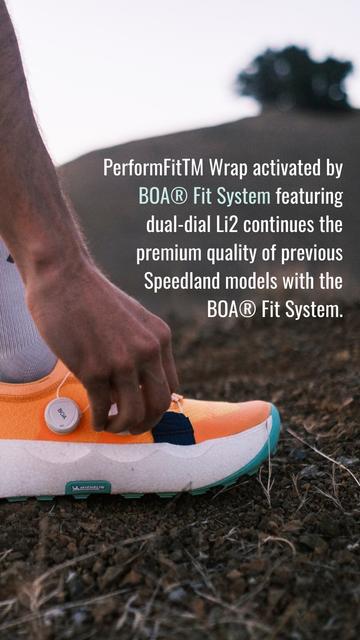 PerformFitTM Wrap activated by
BOA® Fit System featuring dual-dial Li2 continues the premium quality of previous
Speedland models with the
BOA® Fit System.