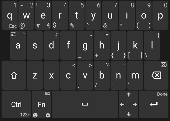 Unexpected Keyboard Alphanumeric Layout