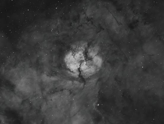 SH2-124 nebula in Cygnus imaged in Hydrogen Alpha