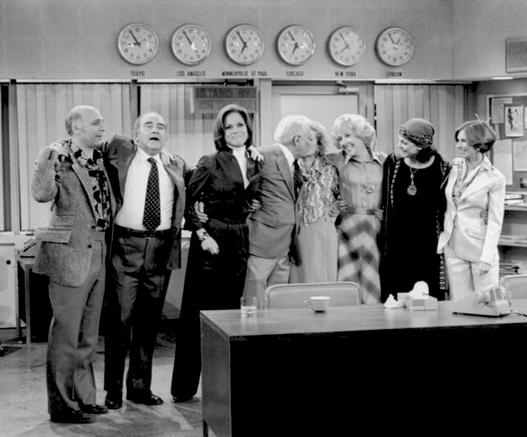 The cast of THE MARY TYLER MOORE SHOW.