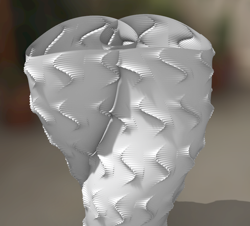 CAD render of vase