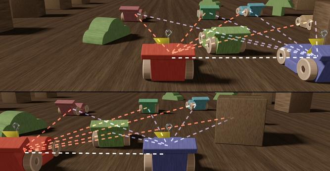 a simulation of mario kart sound generation between karts